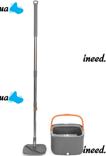 Комплект швабра з відром для миття підлог Mop with bucket K10 телескопічна швабра з самовіджимом і двома насадками з мікрофібри для прибирання MAG-722