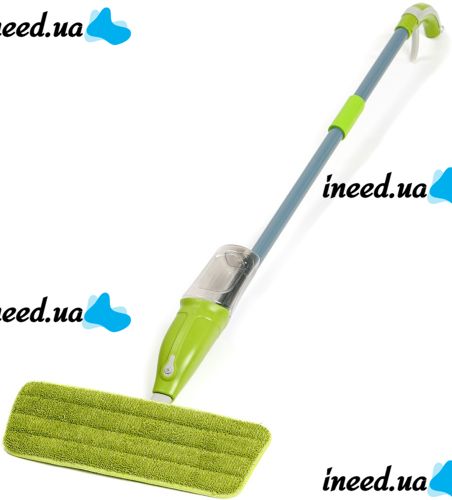 Швабра з розпилювачем і ємністю для води Healthy Spray MOP 350 мл портативна швабра спрей з насадкою з мікрофібри для прибирання та миття підлоги Зелена