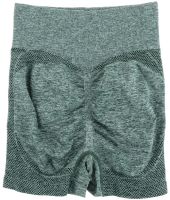 Women's Seamless Lifting Yoga Shorts XZY8855 Stretchy High Waist Push Up Sport Cycling Shorts for Fitness Green S-XXL