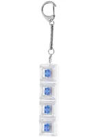 Брелок антистресс кейкап Switch Keychain SK-04 прозрачная игрушка кликер с 4 механическими клавишами, карабином для ключей и RGB подсветкой Jedel