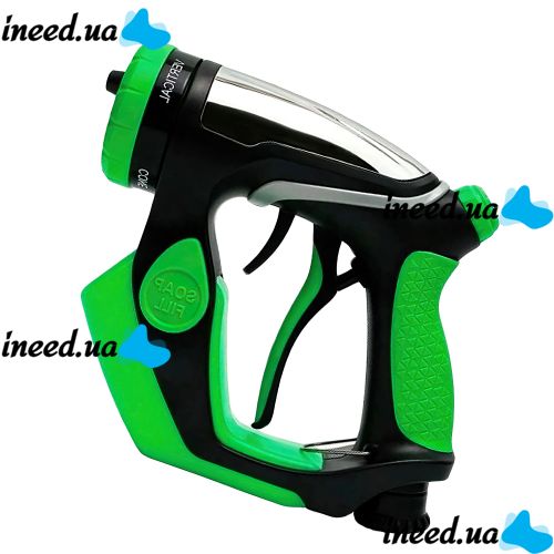 Universal Spray Gun Spray Water Gun 4in1, Nozzle spray gun on a hose with a compartment for foam and detergents, Water cannon for a car