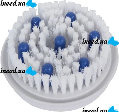 Spin Spa 5-in-1 massage brush for washing and cleansing the face and body, electric massager for shower, bathtub, massager brush with replaceable nozzles White