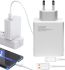 Сетевое зарядное устройство Xiaomi 120W Power Adapter Suit адаптер USB Type-C блок питания с быстрой зарядкой Mi Turbo для телефона 120В Белый