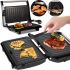 Electric Contact Grill Bitek BT-2685 2000W Clamping Electric Grill for Meat, Sandwich Maker with non-stick coating and Timer Grill Maker