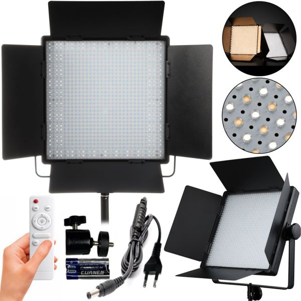 Светодиодная студийная лампа Camera Led Light RL-900 профессиональный видеосвет 3000k-6500k RGB осветитель для фото и видео с пультом управления 85W
