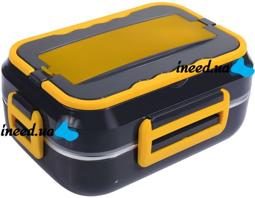 Електричний ланч-бокс Electric Lunch Box DFH-C21 1.5 л ланч бокс з підігрівом і металевою знімною чашею від мережі і прикурювача C-21 220V 12V