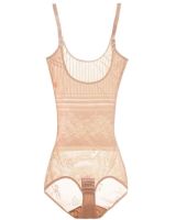 Corrective Bodysuit Waist Band 181 Women's Slimming Underwear 35-110 kg Modeling Combidress for figure and Waist Correction with push-up Beige