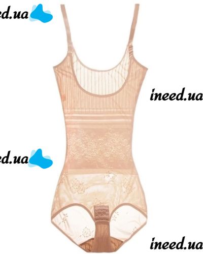 Corrective Bodysuit Waist Band 181 Women's Slimming Underwear 35-110 kg Modeling Combidress for figure and Waist Correction with push-up Beige