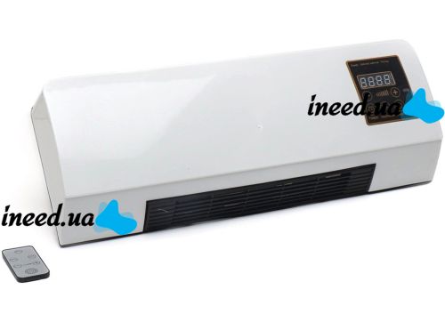 Настінний тепловентилятор Domotec MS-5962 з пультом 1800W електричний обігрівач на стіну з дистанційним управлінням на 40 кв. м 2 режими роботи