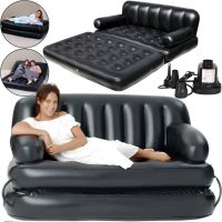 Inflatable Double Bed Transformer Bestway 75054 sofa 5 in 1 with double mattress and Armrest 188x152x64 cm sofa bed with reclining backrest