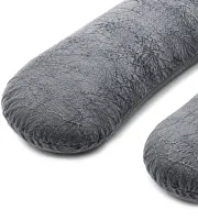 Momcozy Pregnancy Pillow PP101 80x120 cm—an orthopedic pillow for pregnant women, U-shaped for sleeping and relaxing, with back and belly support—Gray
