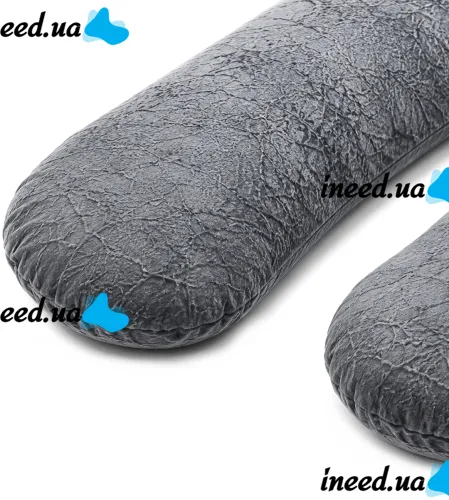 Momcozy Pregnancy Pillow PP101 80x120 cm—an orthopedic pillow for pregnant women, U-shaped for sleeping and relaxing, with back and belly support—Gray