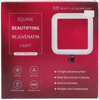 Квадратна кільцева селфи лампа Square Light D35 28 см підлогова світлодіодна LED лампа з тримачем для телефону для фото і відеозйомки USB