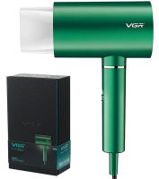 Professional hair Dryer for styling and drying VGR V-431 Green with ionization nozzle, overheating protection and cold air mode 1800W 