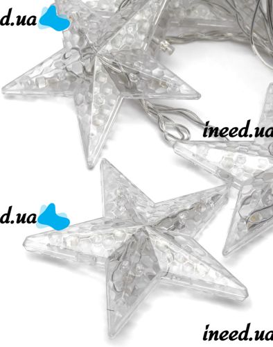 Внутрішня кольорова гірлянда завісу зірки Star Style 2.5х1 м 138 LED діодів M, Світлодіодна RGB гірлянда-завісу 12 зірок на вікно 2. 5мх1м 220V