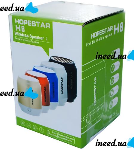 Portable Bluetooth Speaker Hopestar H8 Wireless Cordless Rechargeable Stereo Speaker with Built-in Microphone and Noise Canceling FM MP3 AUX TF USB
