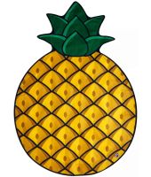Пляжное 3D покрывало Bigmouth Beach Blanket Pineapple YX008 безворсовый пляжный коврик 135х142 см подстилка для пикника, полотенце для пляжа Ананас