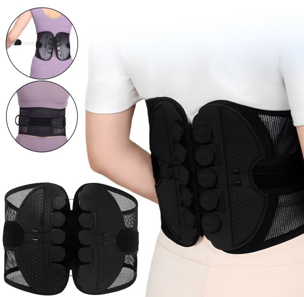 Ортопедический корректор осанки Lumbar Support Belt WS-001 поясничный корсет с тросовой системой фиксации, пояс с регулировкой для позвоночника