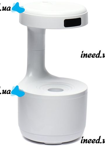 Антигравітаційний зволожувач повітря Anti Gravity Humidifier 800 мл портативний крапельний міні дифузор зі зворотним потоком і підсвічуванням Білий