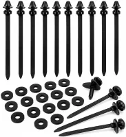 OEM H546 Set of Clips for Auto Trim—725-Piece Set of Removers for Fan Blades, Mounts, Seals, and Clamps in a Plastic Case for Repair and Installation