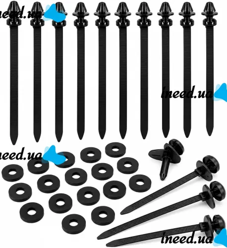 OEM H546 Set of Clips for Auto Trim—725-Piece Set of Removers for Fan Blades, Mounts, Seals, and Clamps in a Plastic Case for Repair and Installation
