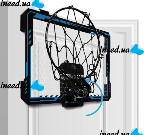 Баскетбольный набор Basketball Hoop HFD002A-09 подвесной щит с кольцом, электронным таблом и креплением, комплект для игры в баскетбол от 3-х лет