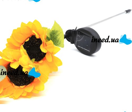 Садовий декоративний ліхтар Соняшники Solar Sunflower Led Light GW-918 42.5 см 2 штуки вуличний світильник на сонячній батареї для саду Теплий білий