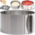 Разъемное кондитерское кольцо Cake Ring PS286-3 16-30см кулинарная раздвижная круглая форма без дна для выпечки, сборки тортов и салатов h-10 см