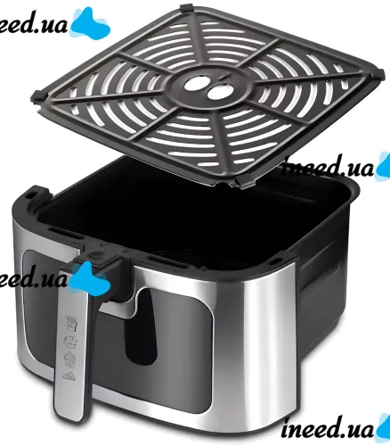 Безмаслянная аэрофритюрница мультипечь Domotec MS-3222 12л 2800W с регулировкой температуры для приготовления еды, фритюрница с функцией аэрогриля