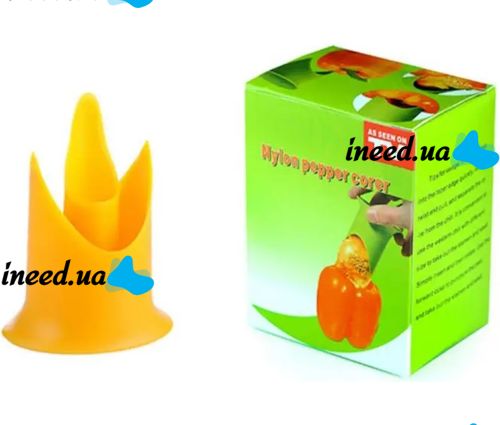 Ніж Memos для очищення серцевини і насіння болгарського перцю Pepper Corer набір з 2 штук, кухонний прилад овощечистка для овочів і фруктів 9Х5 см