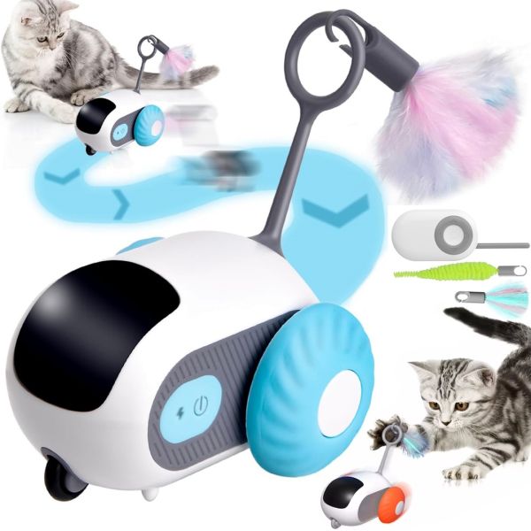 Умная игрушка бадминтон для кошек Smart Interactive Car Toy LY-625 интерактивная аккумуляторная машинка для котов с дистанционным управлением USB