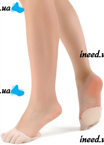Шкарпетки від мозолів і натоптишів Five Finger Invisible Socks LY-398 силіконові протиковзкі подушки полуноски, накладки від натирання для стопи