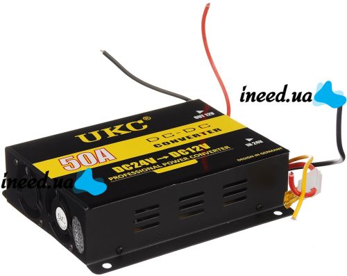 Перетворювач авто інвертор DC / DC 24V-12V 50A GS-D50A автомобільний імпульсний понижуючий автоінвертор напруги струму з захистом від перегріву