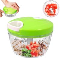Manual Multifunctional Mini Chopper Easy Spin Cutter New, Mechanical Kitchen Chopper for Chopping Food, Vegetables, Fruits and Garlic