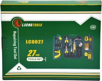 Набор инструментов для дома Lechg Tools LC8027 27 предметов в чемодане, универсальный комплект слесарных инструментов для ремонта в кейсе SJ8027