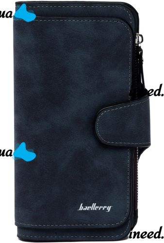 Жіночий замшевий гаманець Baellerry Forever N2345 Dark Blue жіноче портмоне, клатч на 10 відділень для зберігання купюр і дрібниці 19х10. 5 см Темно сині