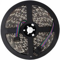Світлодіодна USB стрічка 5 м з пультом Rope-Lights SMD5050 IP65 різнокольорова неонова гнучка c RGB контролером у силіконі Чорна SMD-5050 5м