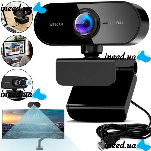 Дротова веб-камера для трансляцій Web Camera USB05 Full HD 1080p зовнішня веб камера з мікрофоном і шумозаглушенням для ПК і ноутбука від USB