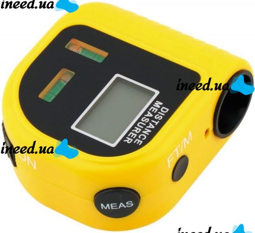 Electronic laser ruler Kronos Top CP-3010 3 in 1 level 18 m, laser rangefinder, construction tape measure for determining accurate measurements Yellow