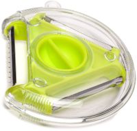 Ручна кругла овочерізка Rotary Multifunctional Peeler 3 в 1 універсальна тристороння терка для чищення і нарізки соломкою овочів і фруктів
