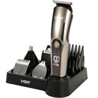 VGR V-107 cordless hair trimmer VGR V-107 professional 11-in-1 cordless beard and moustache trimmer with display and accessory stand