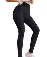 Women's Sports Leggings Staples Scrunch Bum Black with High Waist and Push-up Effect Slimming Seamless Leggings for Fitness push up
