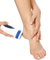 Electric pumice stone Pedi Spin Pro Pedi Spin for removing roughened skin of feet and heels, Foot cleaning device with replaceable nozzles Pedispin White