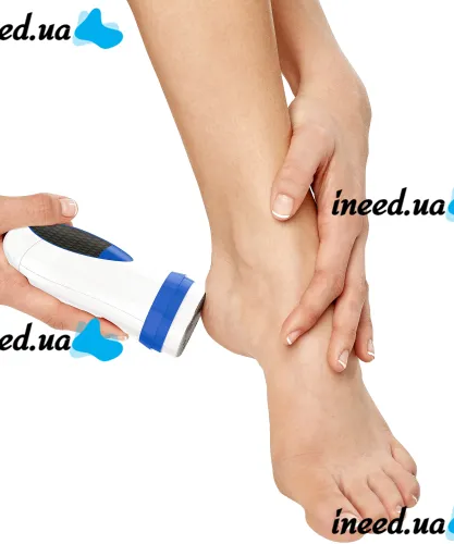 Electric pumice stone Pedi Spin Pro Pedi Spin for removing roughened skin of feet and heels, Foot cleaning device with replaceable nozzles Pedispin White