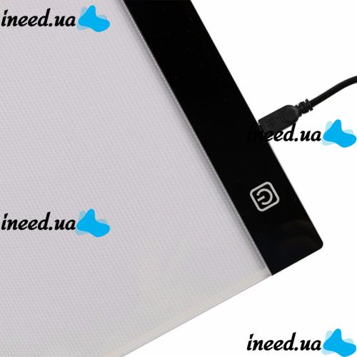 A4-F-USB Light Graphics Tablet for Drawing and Copying with LED Backlight, LED Drawing Board 3 Brightness Modes from USB Black