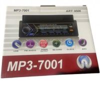 Car stereo player 1Din Pioneer MP3 7001 BT with phone holder, Car Bluetooth stereo with microphone USB SD player Black