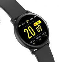 Wrist Smart Watch KW19 Black 44mm with Pressure Measurement and Fitness Tracker Smart Bluetooth Watch with Heart Rate Monitor IP67 Black