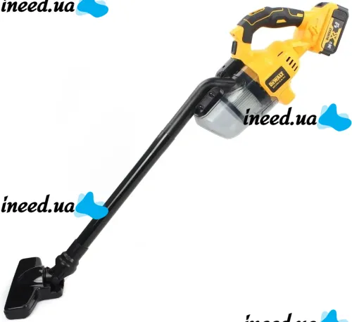 Автомобільний акумуляторний пилосос DeWALT DCV501LN-XJ 36V 6Ah з насадками, Бездротовий пилосос Деволт з 2 акумуляторами для авто та дому Жовтий