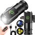 Hand Lantern with Cullet Bailong X-BAIL BL-450XC 5W Rechargeable LED Mini LED Flashlight with Mount, Hammer and Magnet 800 lm Type-C