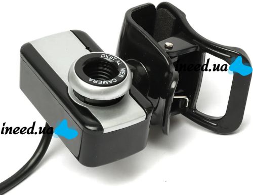 Провідна веб камера з мікрофоном Digital HD Camera RD517 640х480 універсальна зовнішня USB веб-камера на прищіпці для ПК комп'ютера і ноутбука Чорна